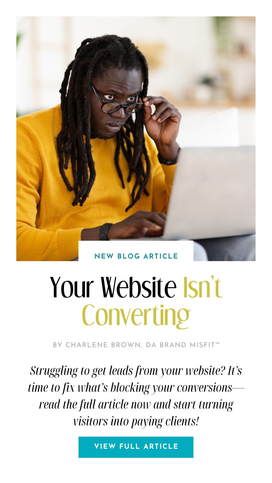 Misfit wondering why his website is not converting