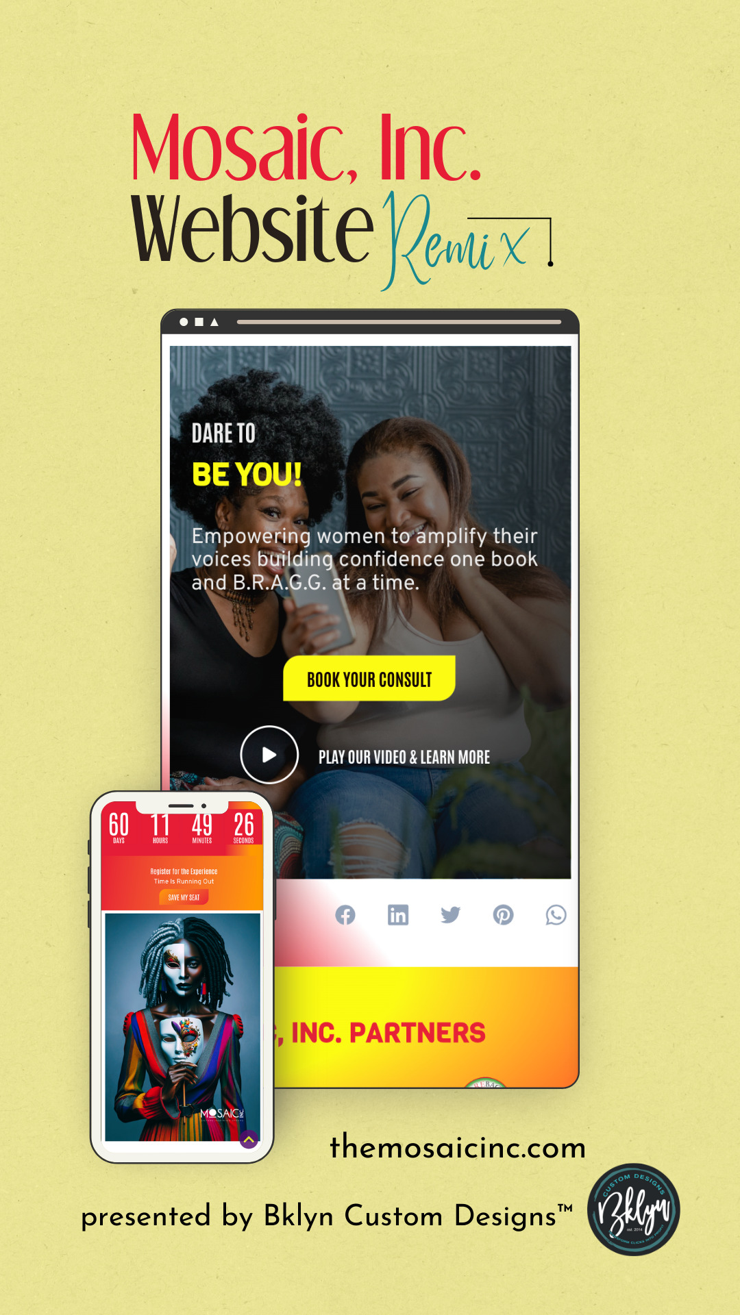 Bklyn Custom Designs presents Client Spotlight: Mosaic, Inc. promoting the Website Remix™
